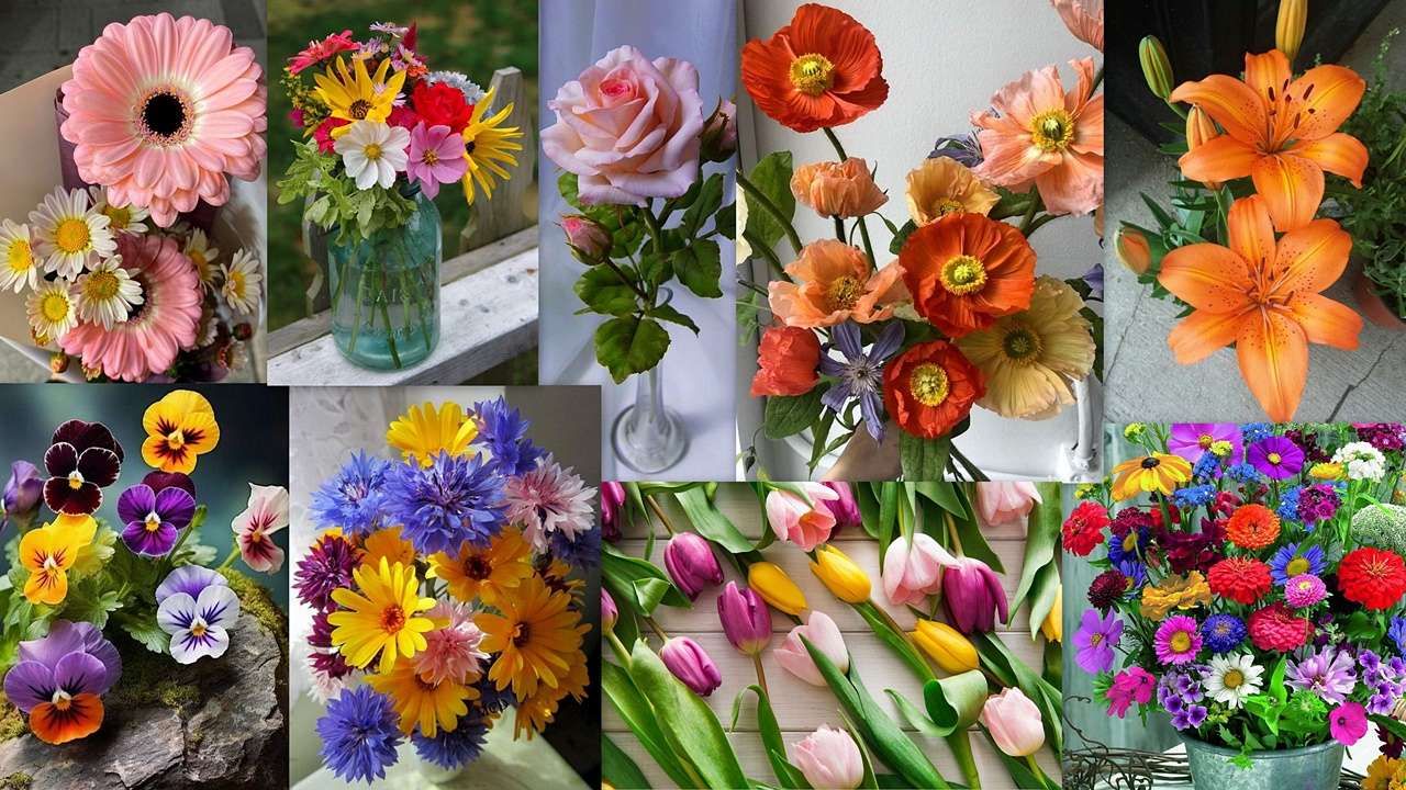 Bloemenmix online puzzel