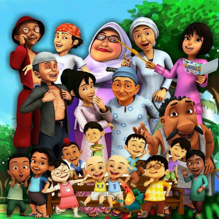 upin ipin dan kawan kawan онлайн пъзел от снимка