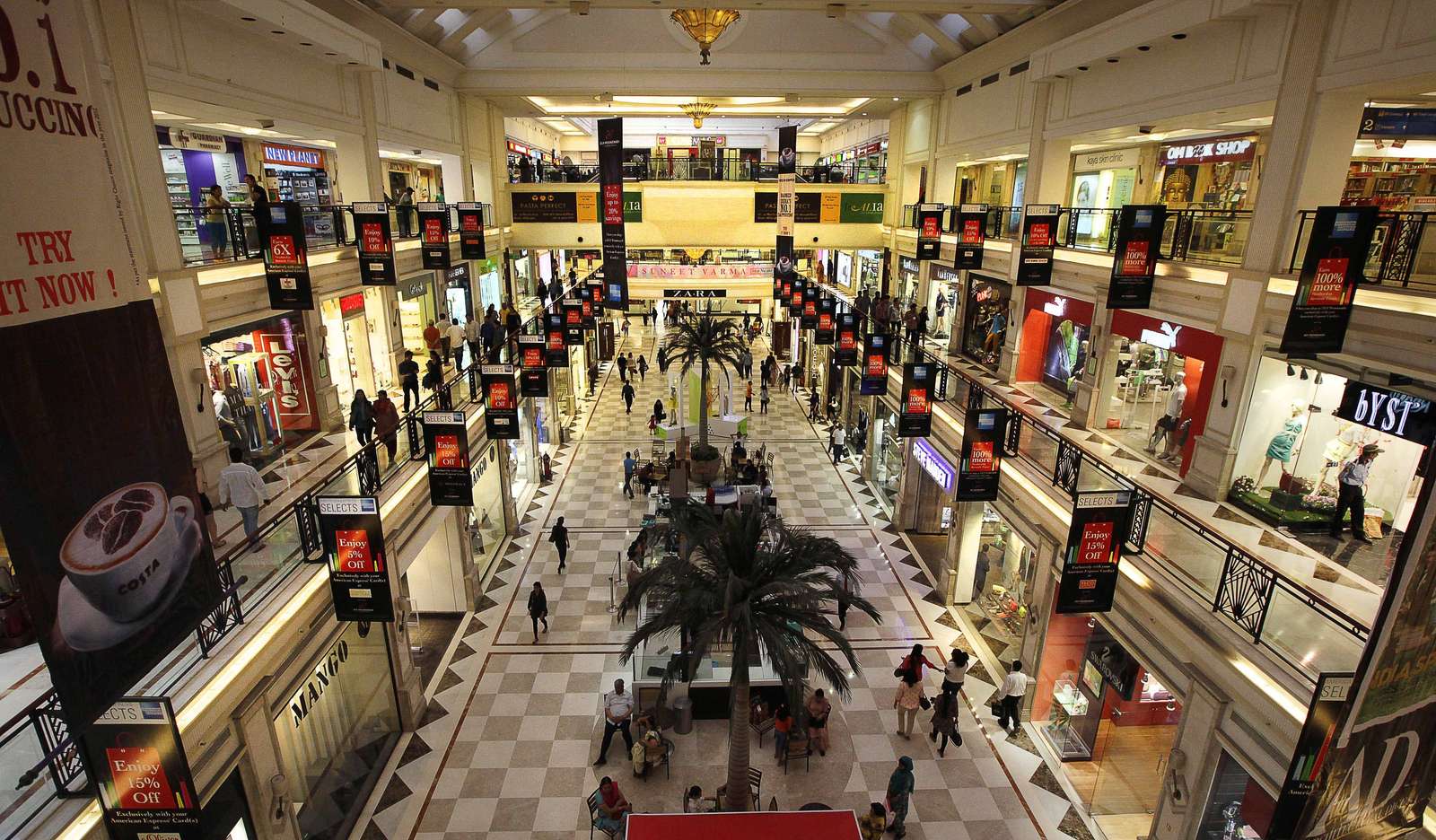 Inside a Line Mall puzzle online from photo