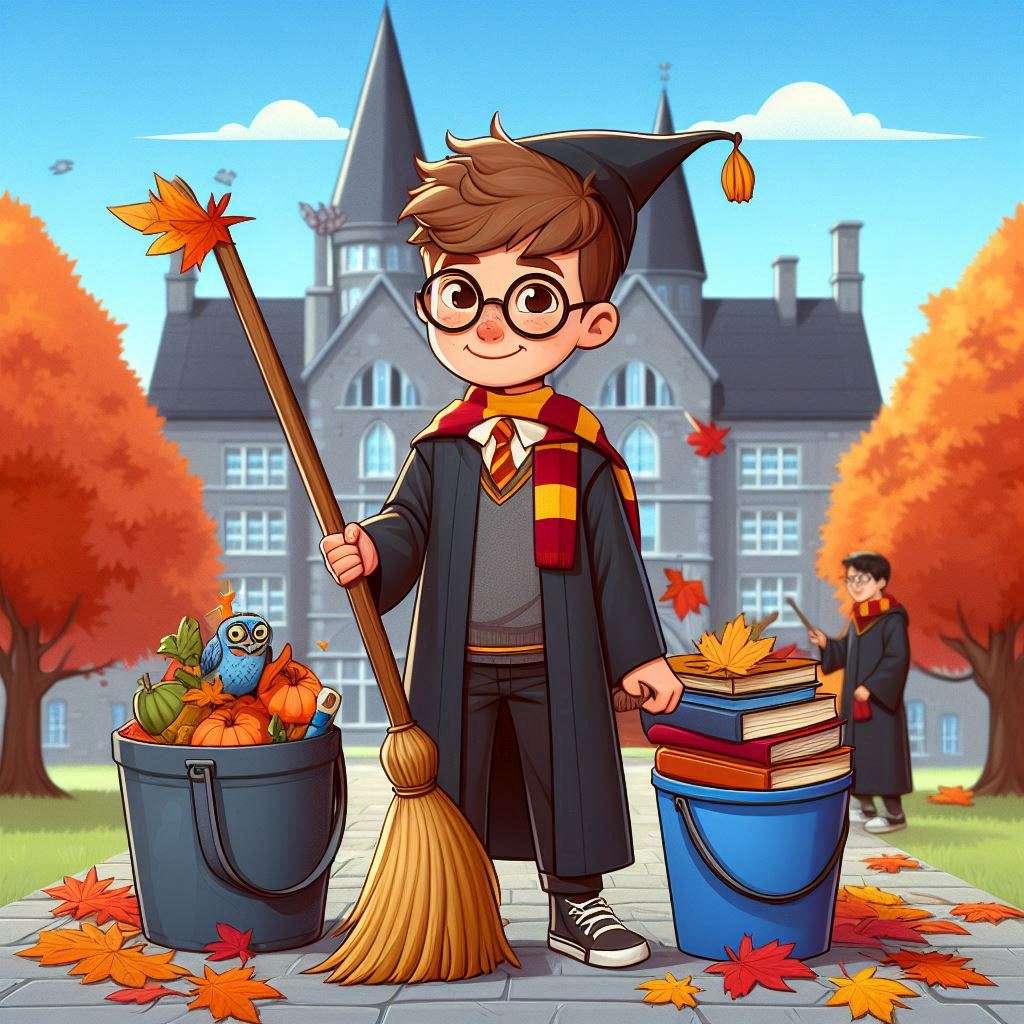 Harry Potter e le pulizie autunnali online puzzle