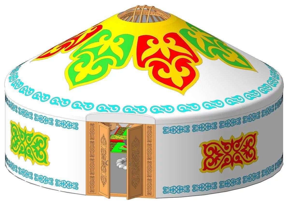 yurt puzzel puzzel online van foto