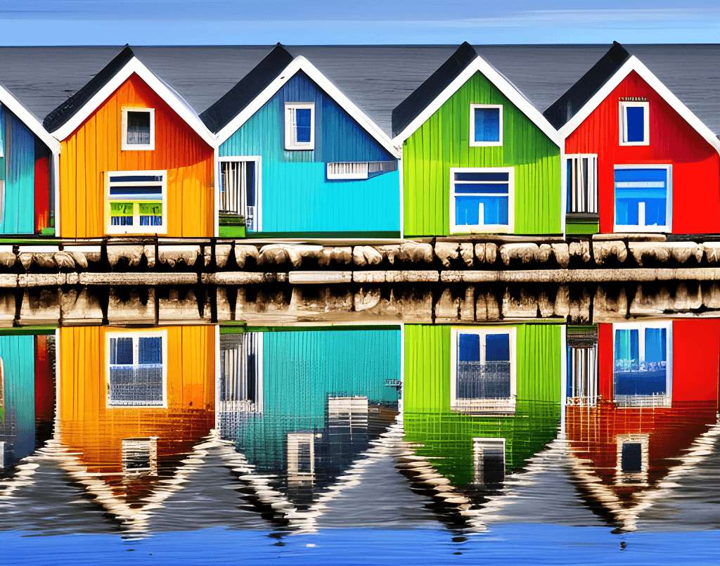 Houses on The Sea online puzzle