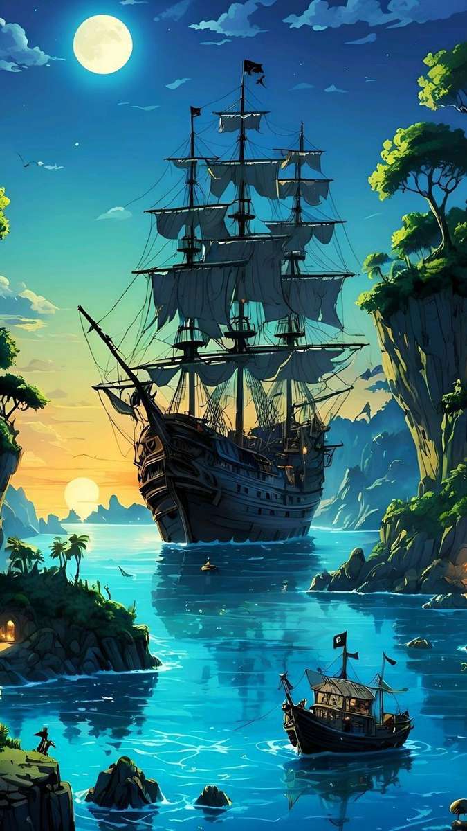 Navata pirata puzzle online da foto