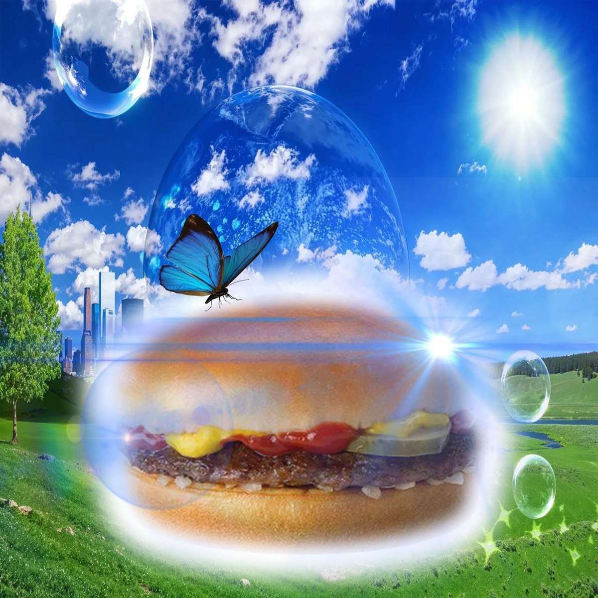 Cooler Burger Online-Puzzle vom Foto