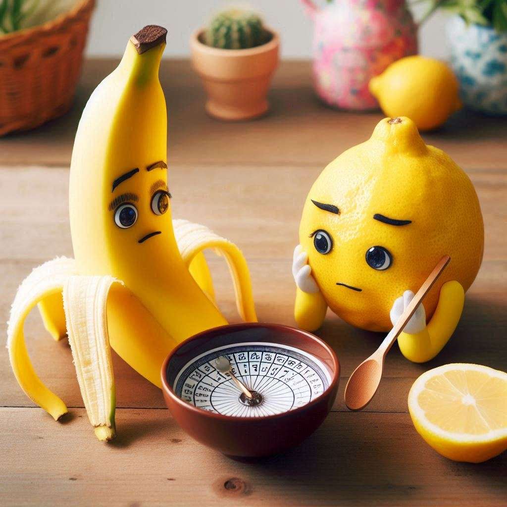 Banana e limão fanno divinazione puzzle online a partir de fotografia