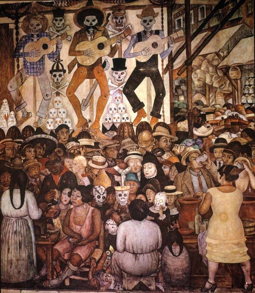 Mural día de muertos diego rivera puzzle online a partir de foto