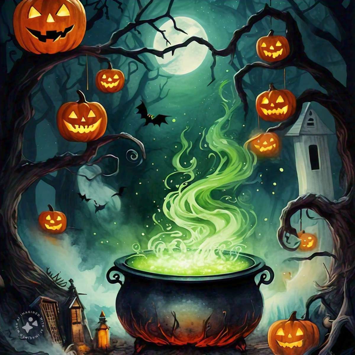 Spooky Cauldron online puzzle