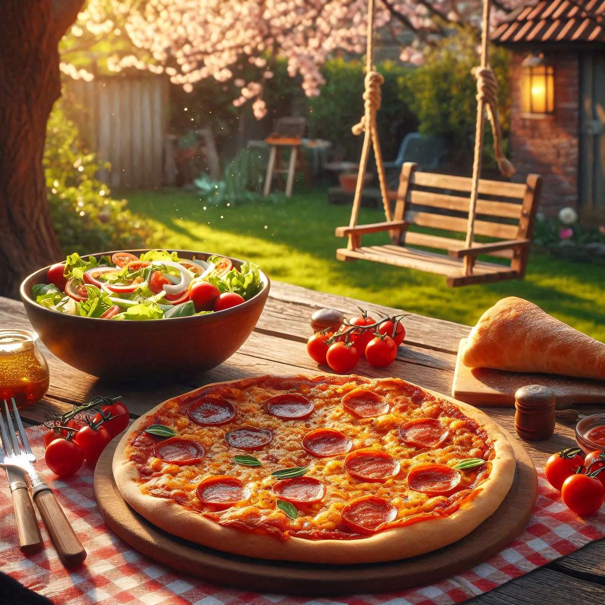 Pizza is goed voor alles puzzel online van foto