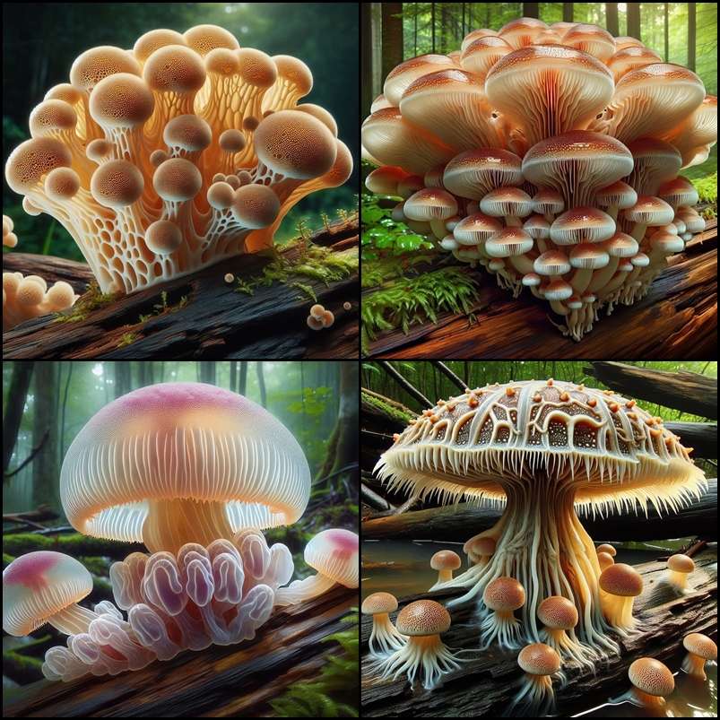 Forest mushrooms puzzle online from photo