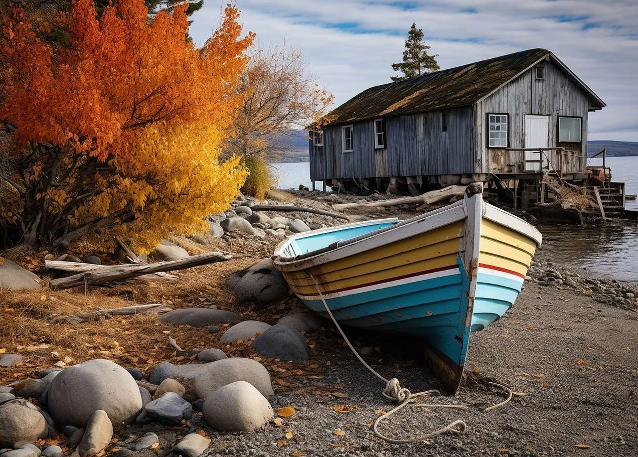 Bij het meer puzzel online van foto