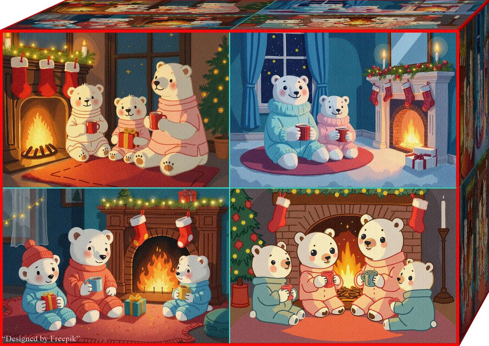 Teddybären zu Weihnachten Online-Puzzle