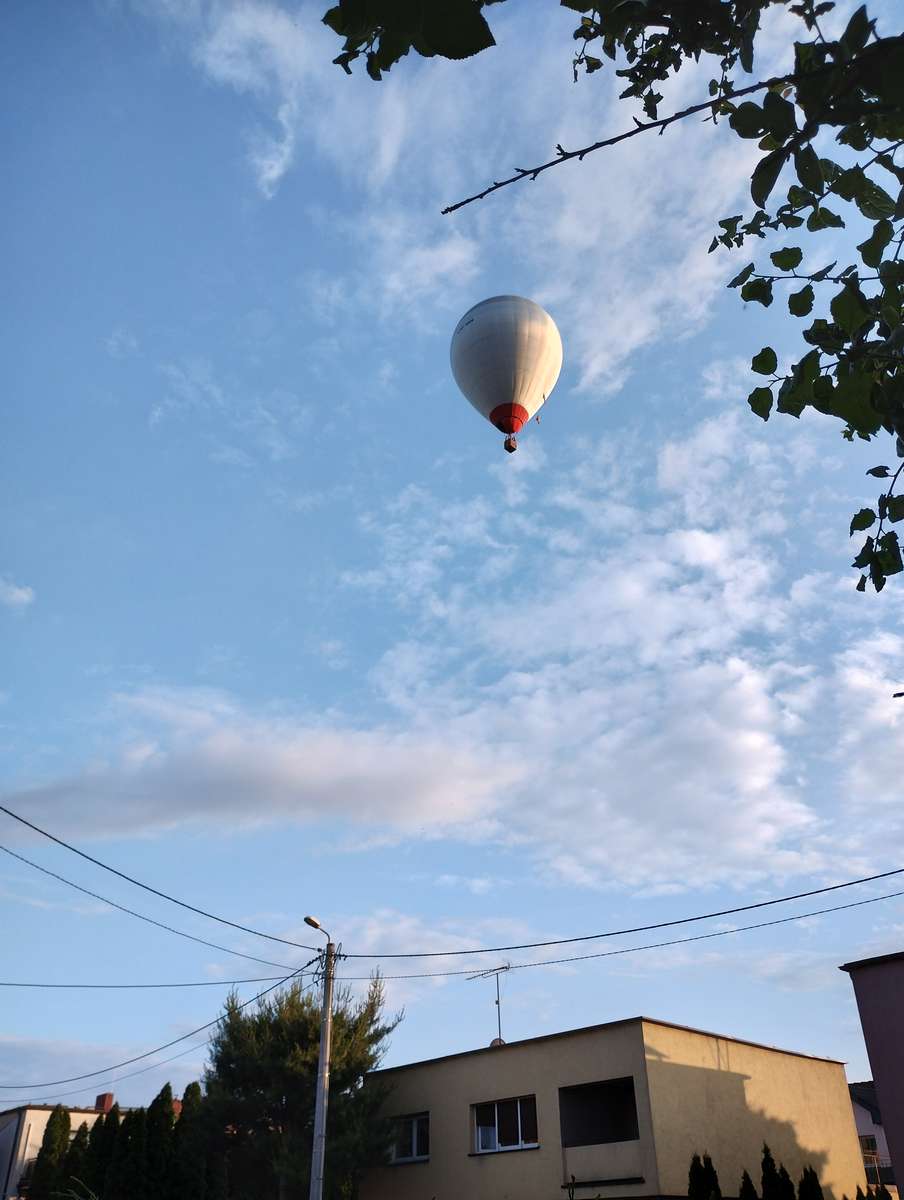 Globos en el cielo. rompecabezas en línea