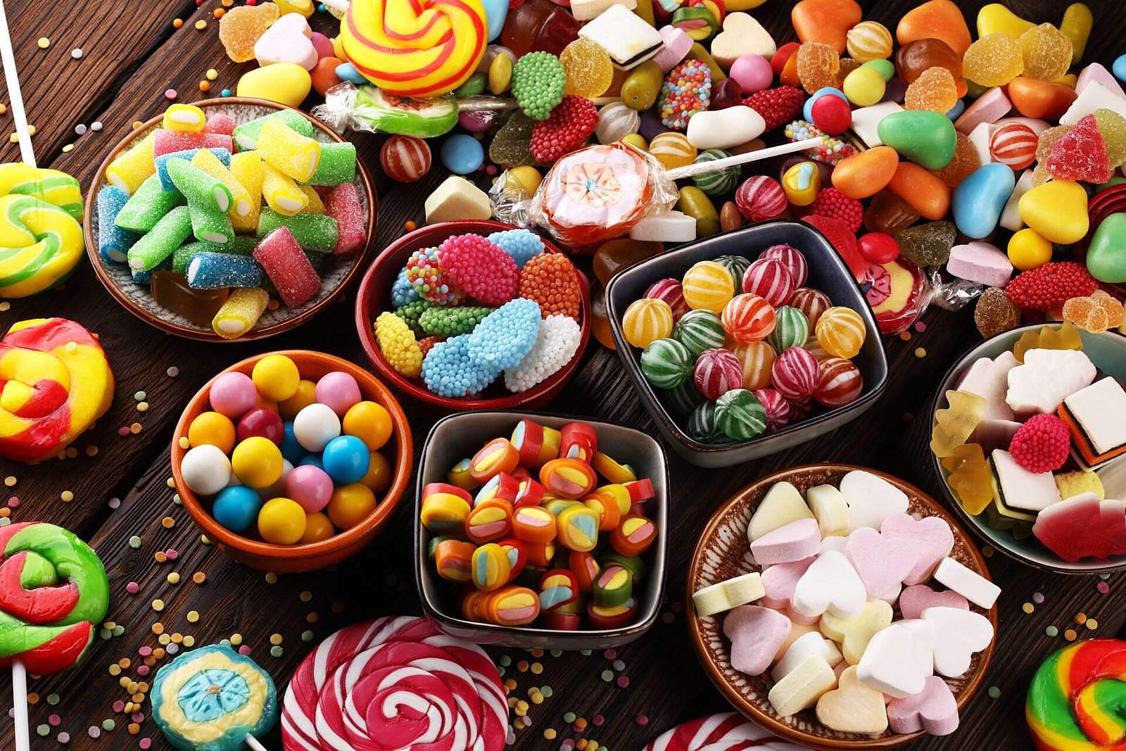 Sweets puzzle online from photo