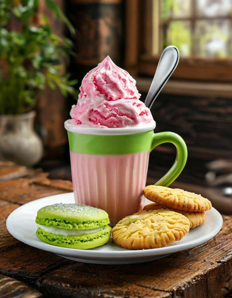 Ice cream in a cup puzzle online from photo