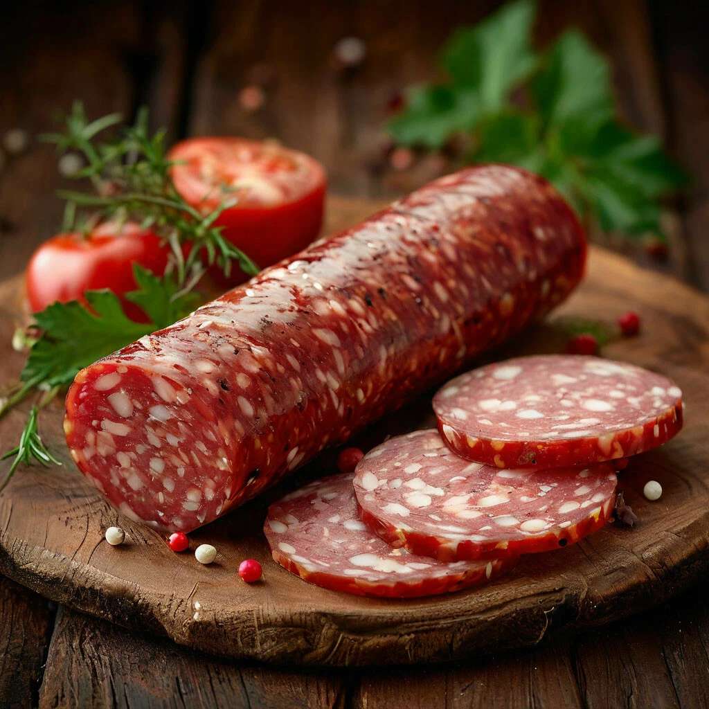 Salami-worst puzzel online van foto