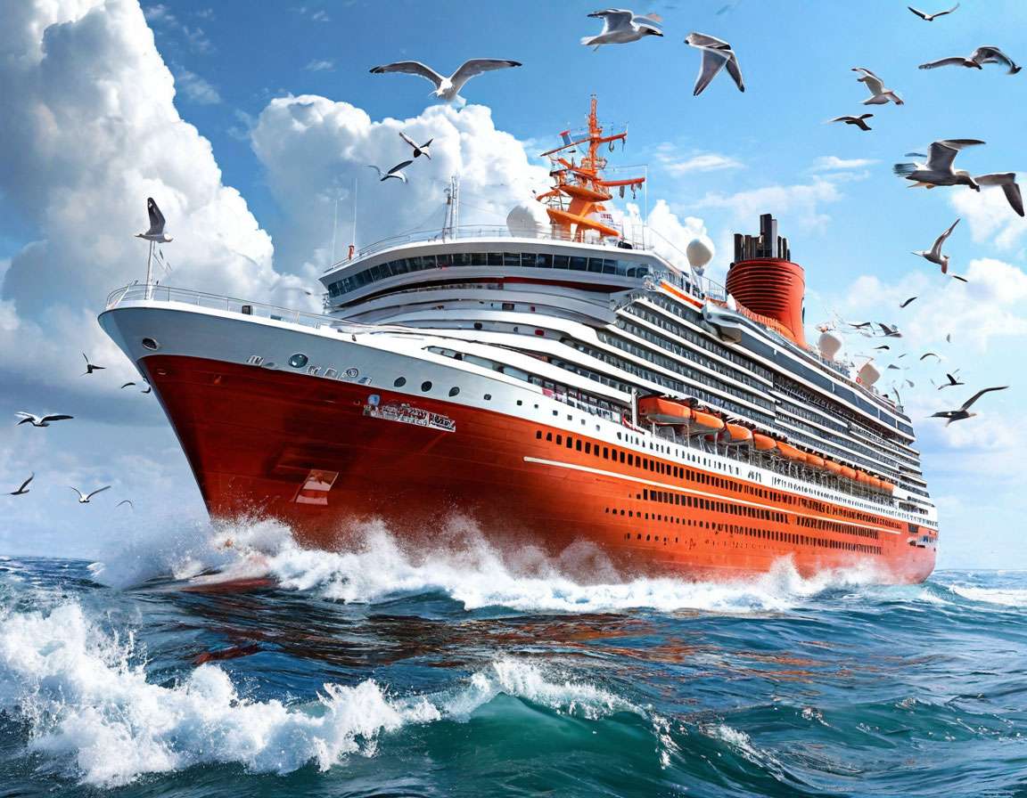 Schip op de golven puzzel online van foto