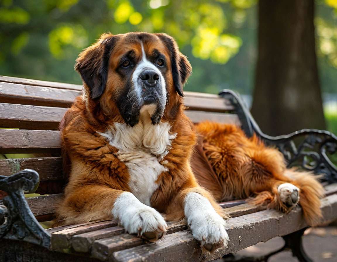 Saint Bernard dog online puzzle