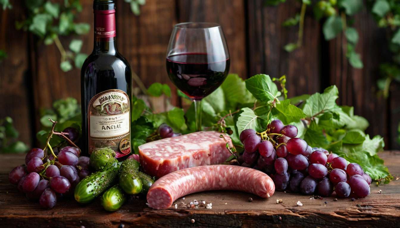 Vino e salsiccia puzzle online da foto