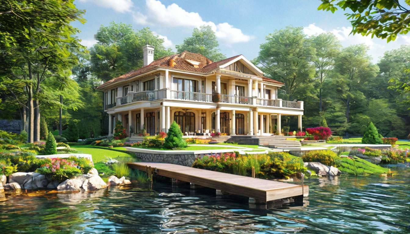 Villa by the lake online puzzle