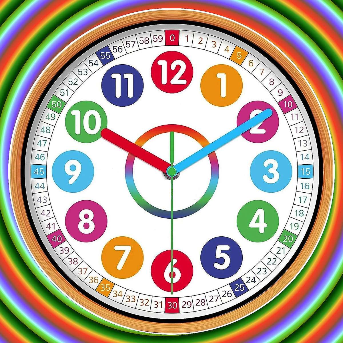 Colorful clock puzzle online from photo