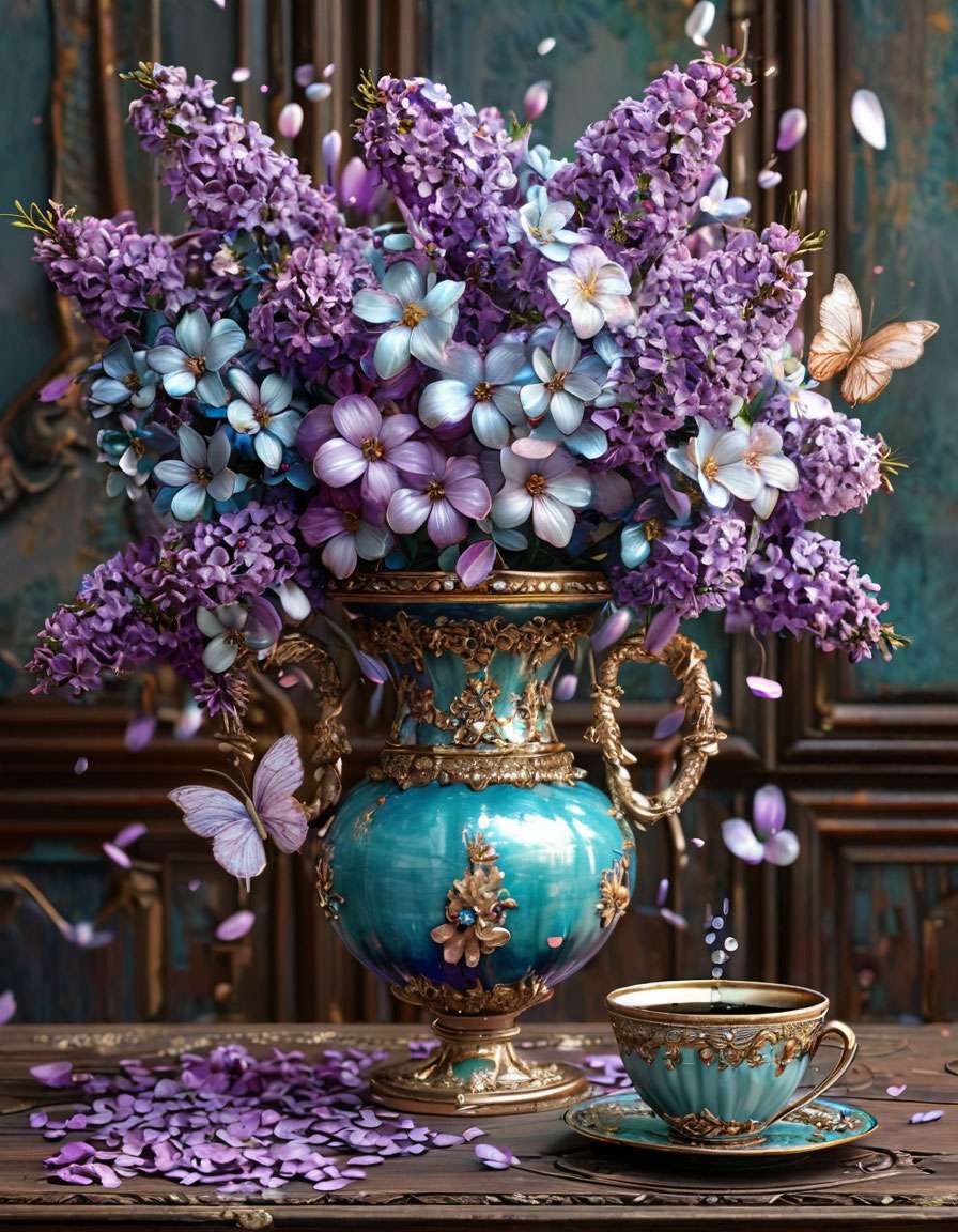 Flowers in a vase puzzle online from photo