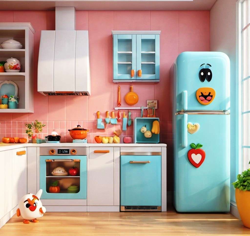 Retro Kitchen puzzle online from photo