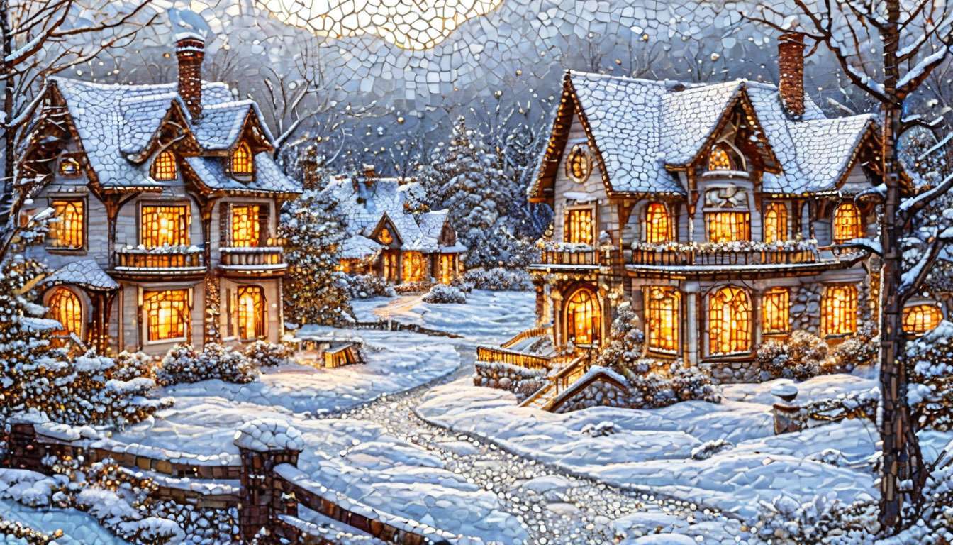 Winter auf dem Land Online-Puzzle vom Foto