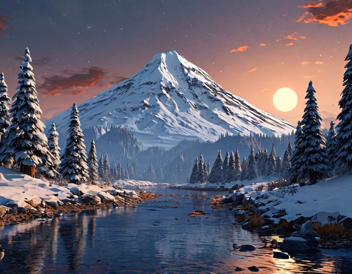 Winter in den Bergen Online-Puzzle vom Foto