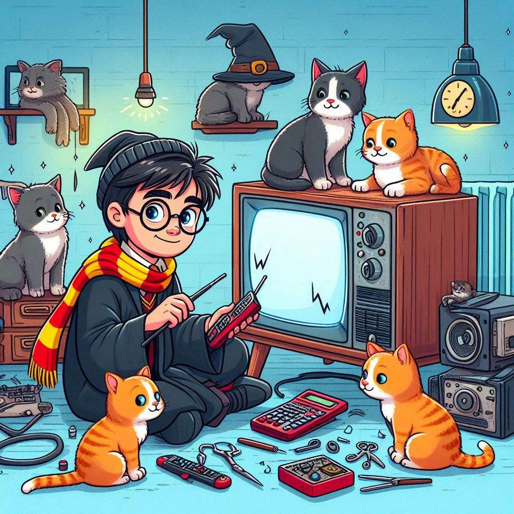 Harry Potter coi wampus fa babbanologia puzzle online a partir de fotografia