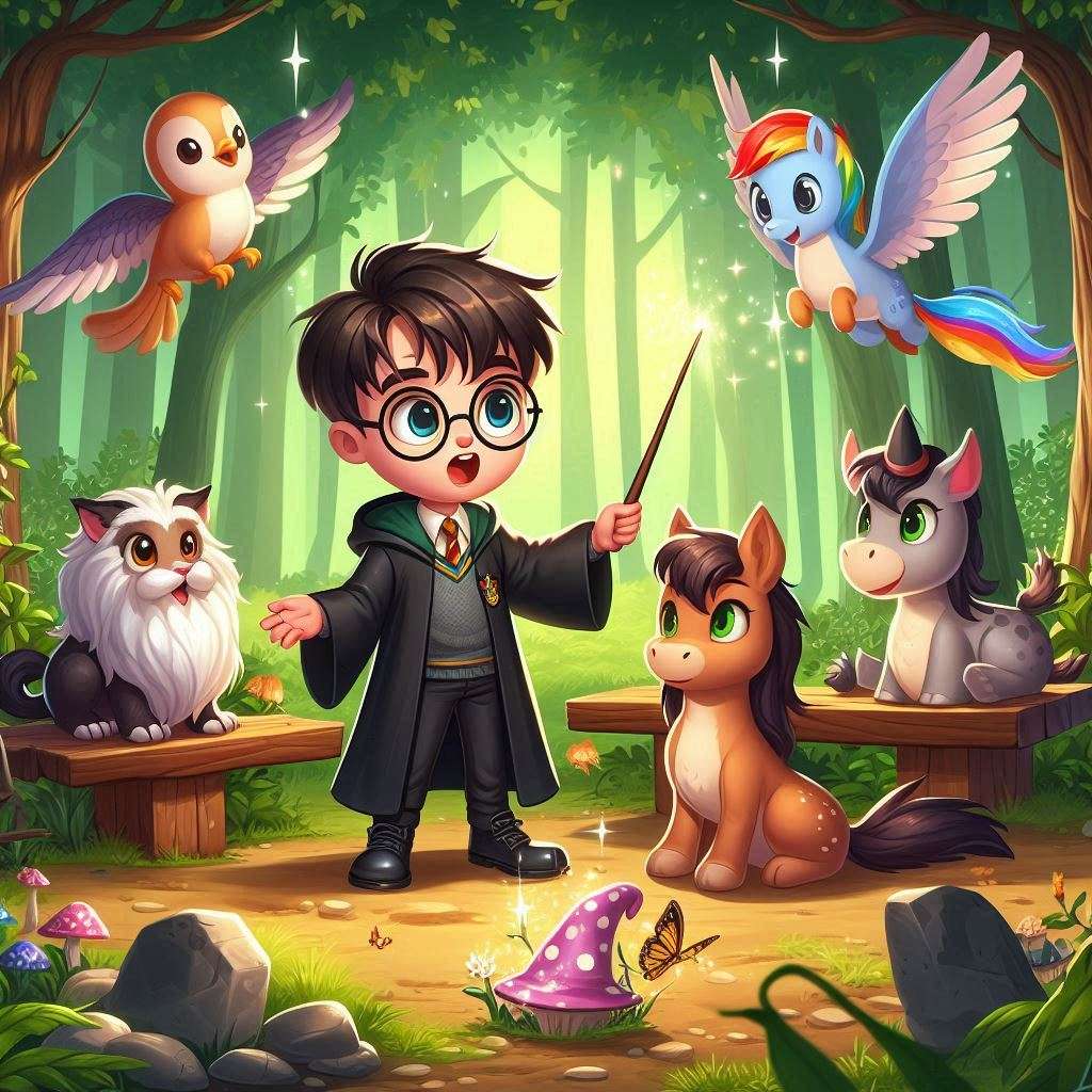 Harry Potter a lezione di cura delle tvor magie puzzle online z fotografie