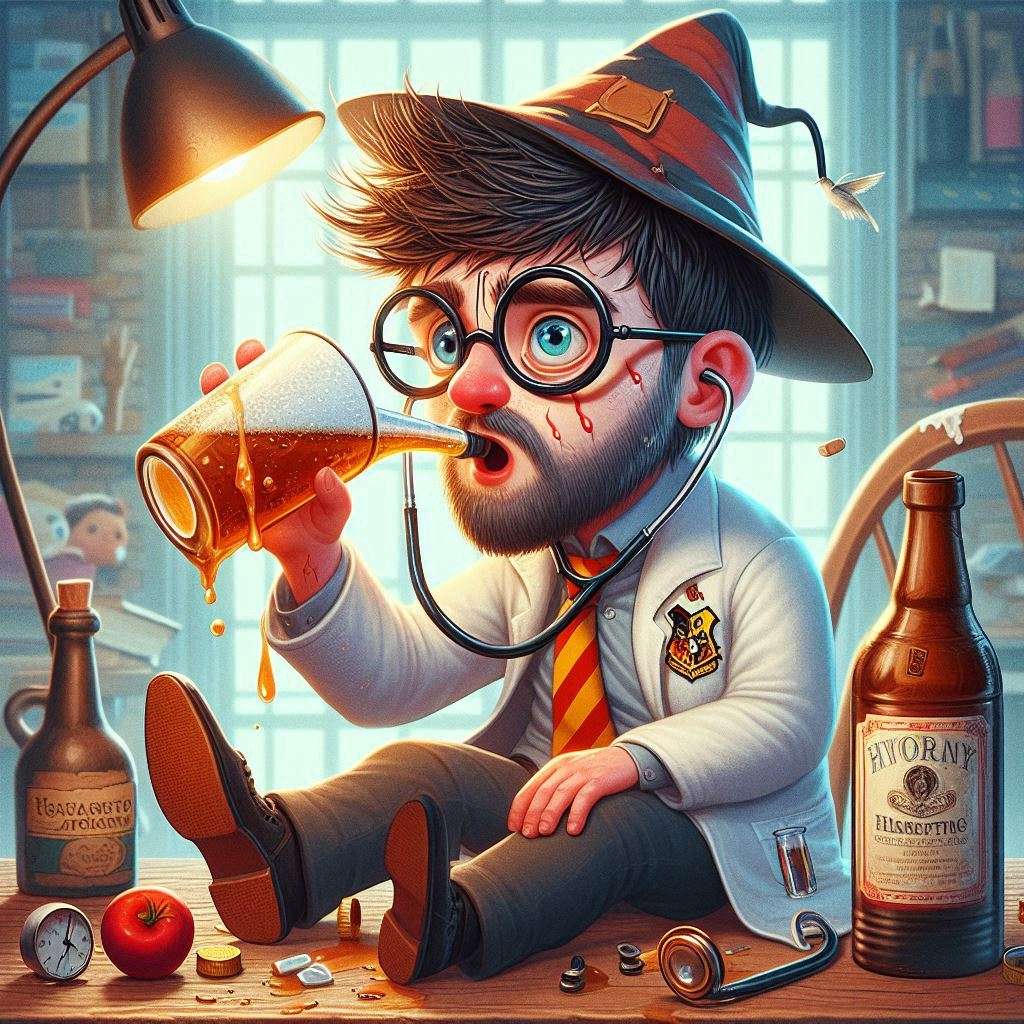 Harry Potter dottore ubriaco puzzle online