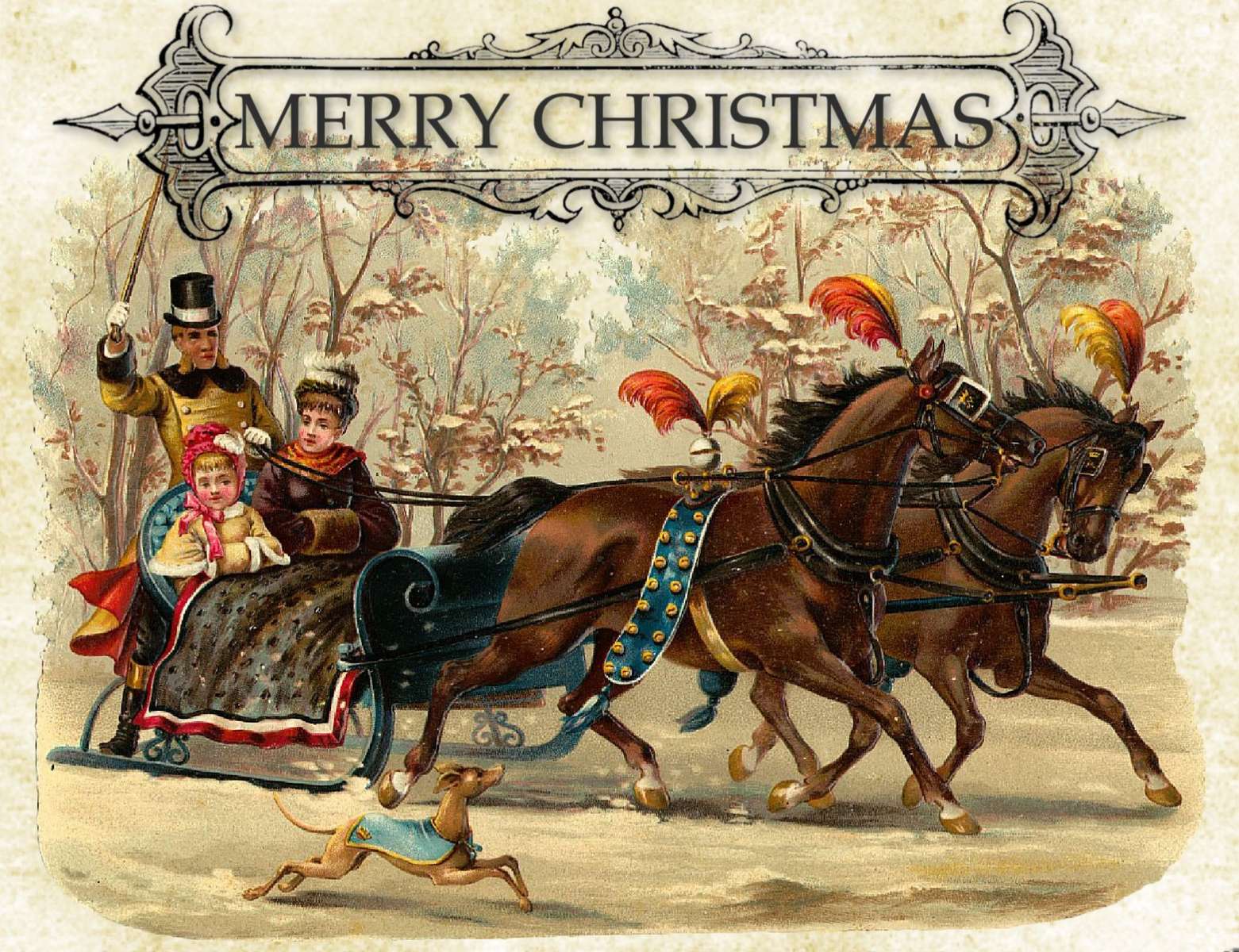 Vintage Christmas Postcard online puzzle