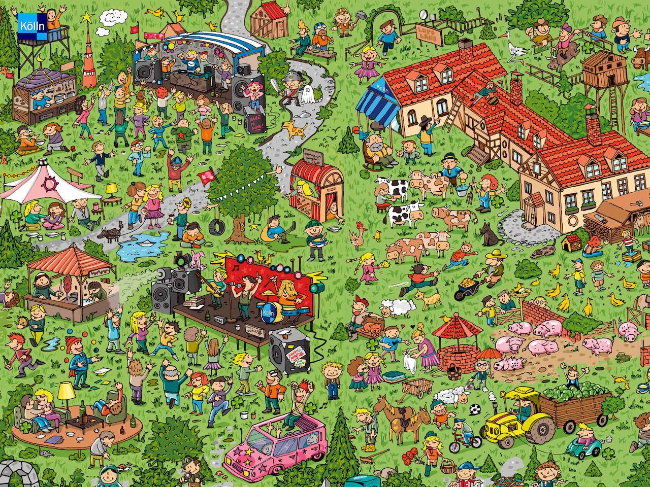 Zoo pour enfants Jan van Haasteren puzzle en ligne à partir d'une photo