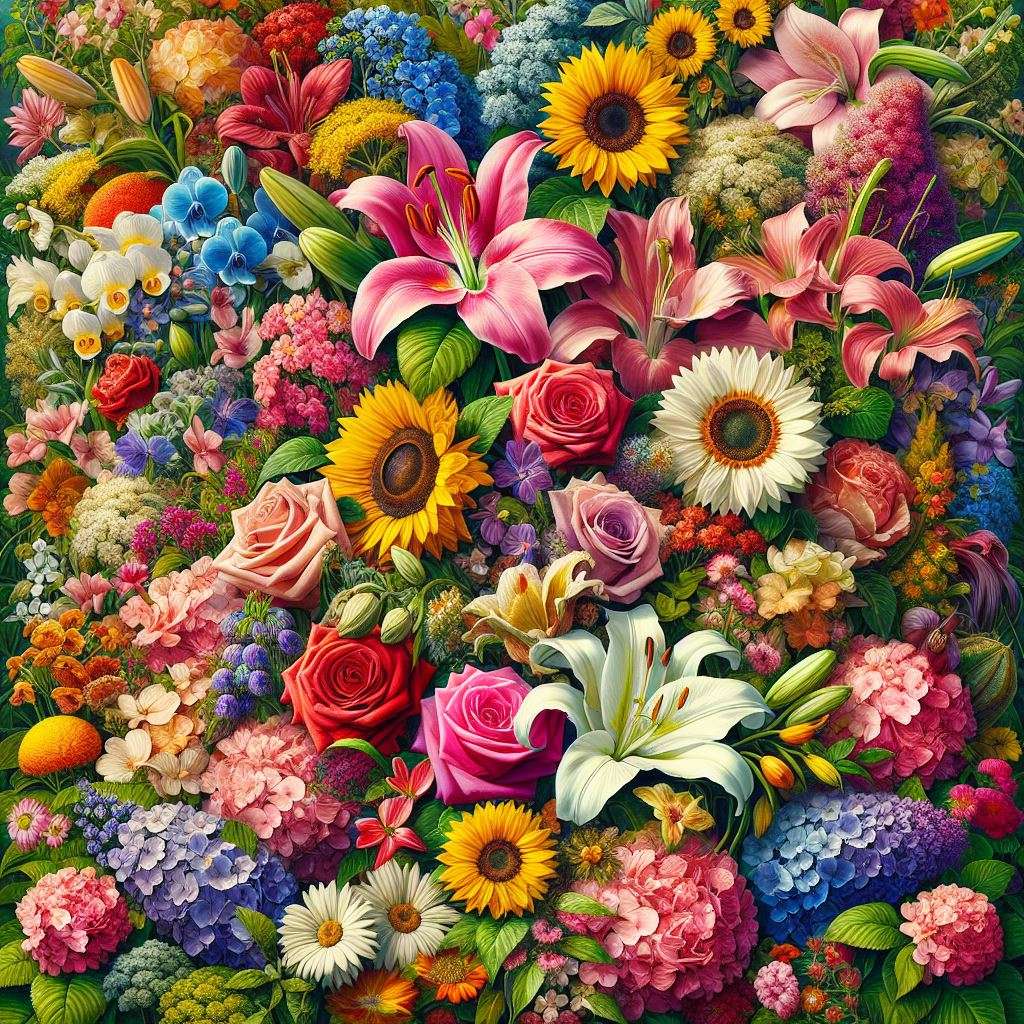 bellissimi fiori natura puzzle online