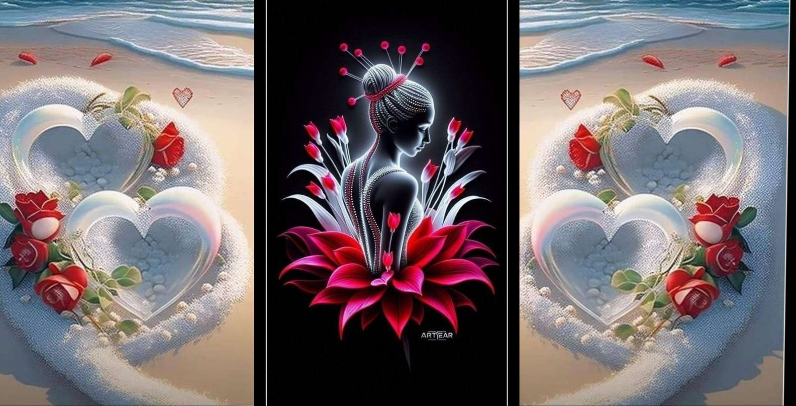 Corazones bonitos rompecabezas en línea
