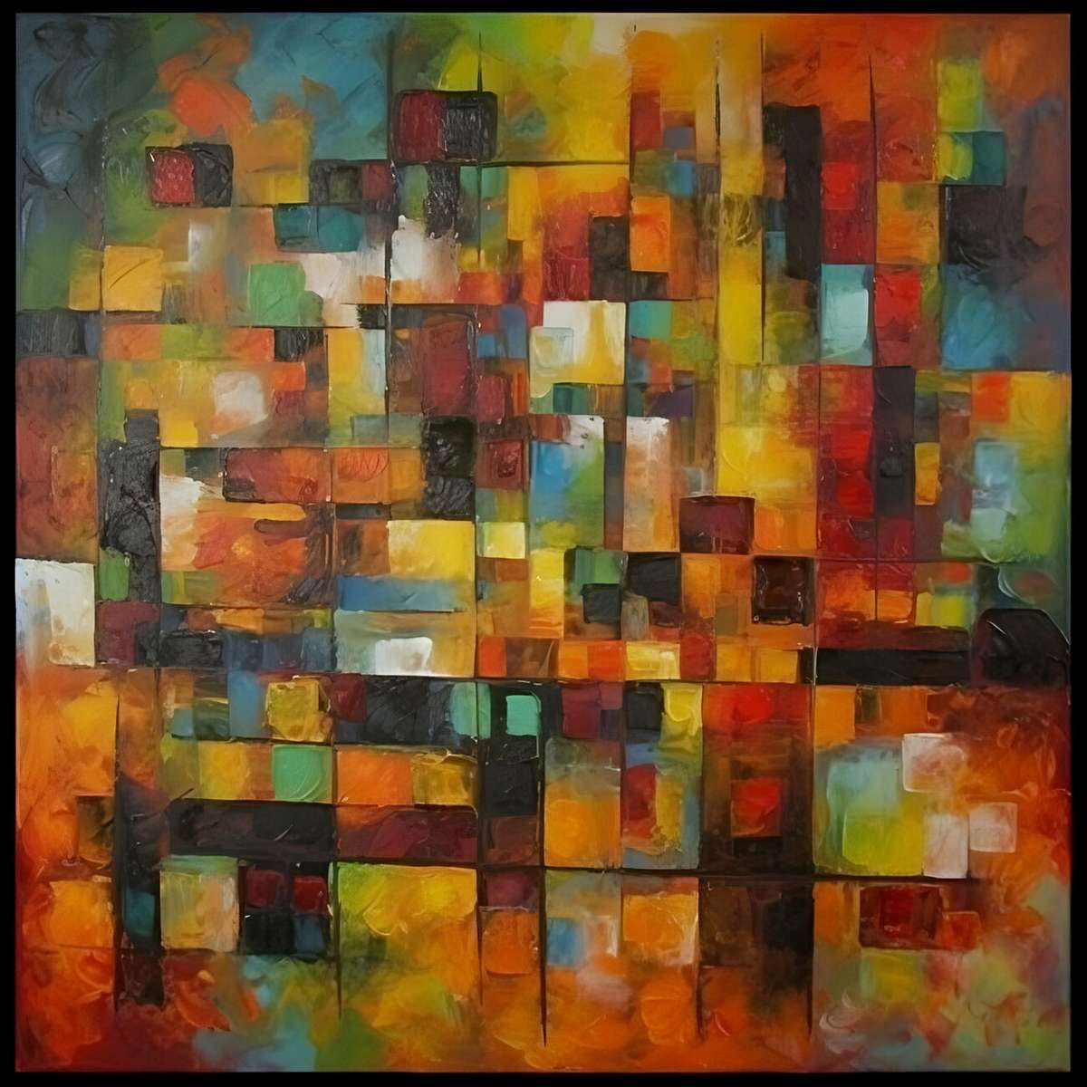 Oil Abstract Focus puzzle online from photo