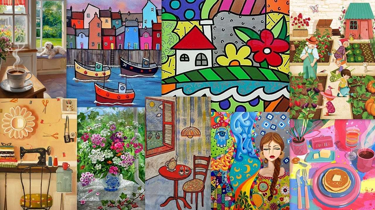 Collage of images online puzzle