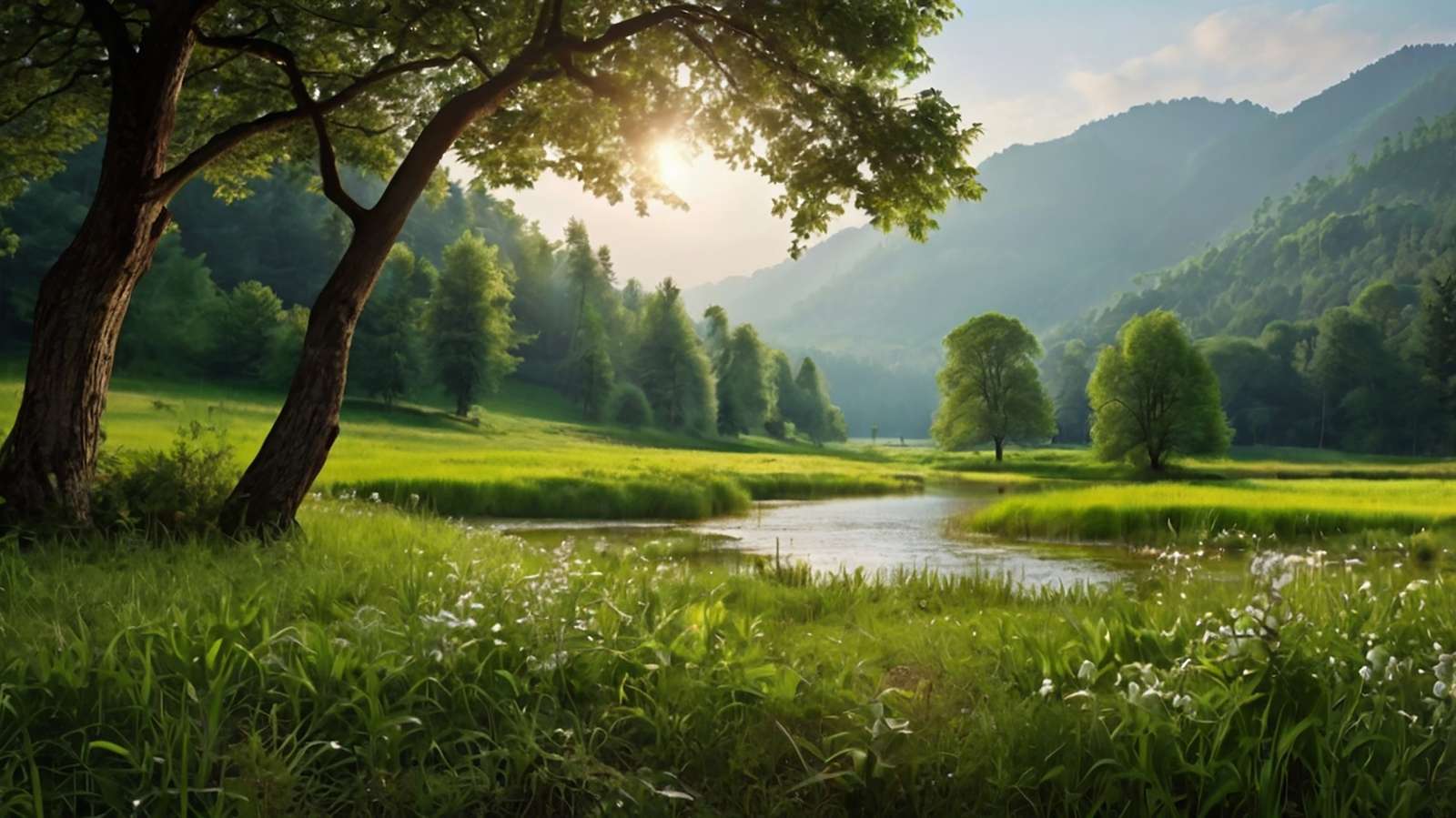 Beautiful summer landscape puzzle online from photo