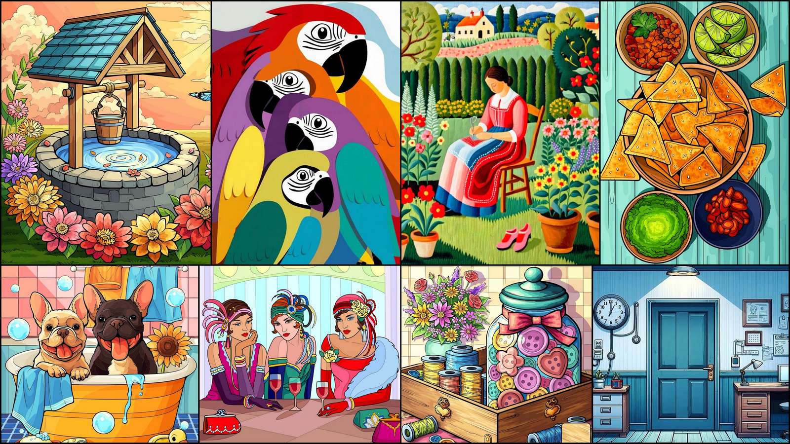 Well and parrots online puzzle