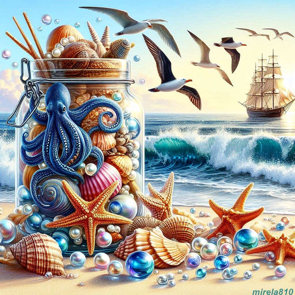Ocean w słoiku puzzle online