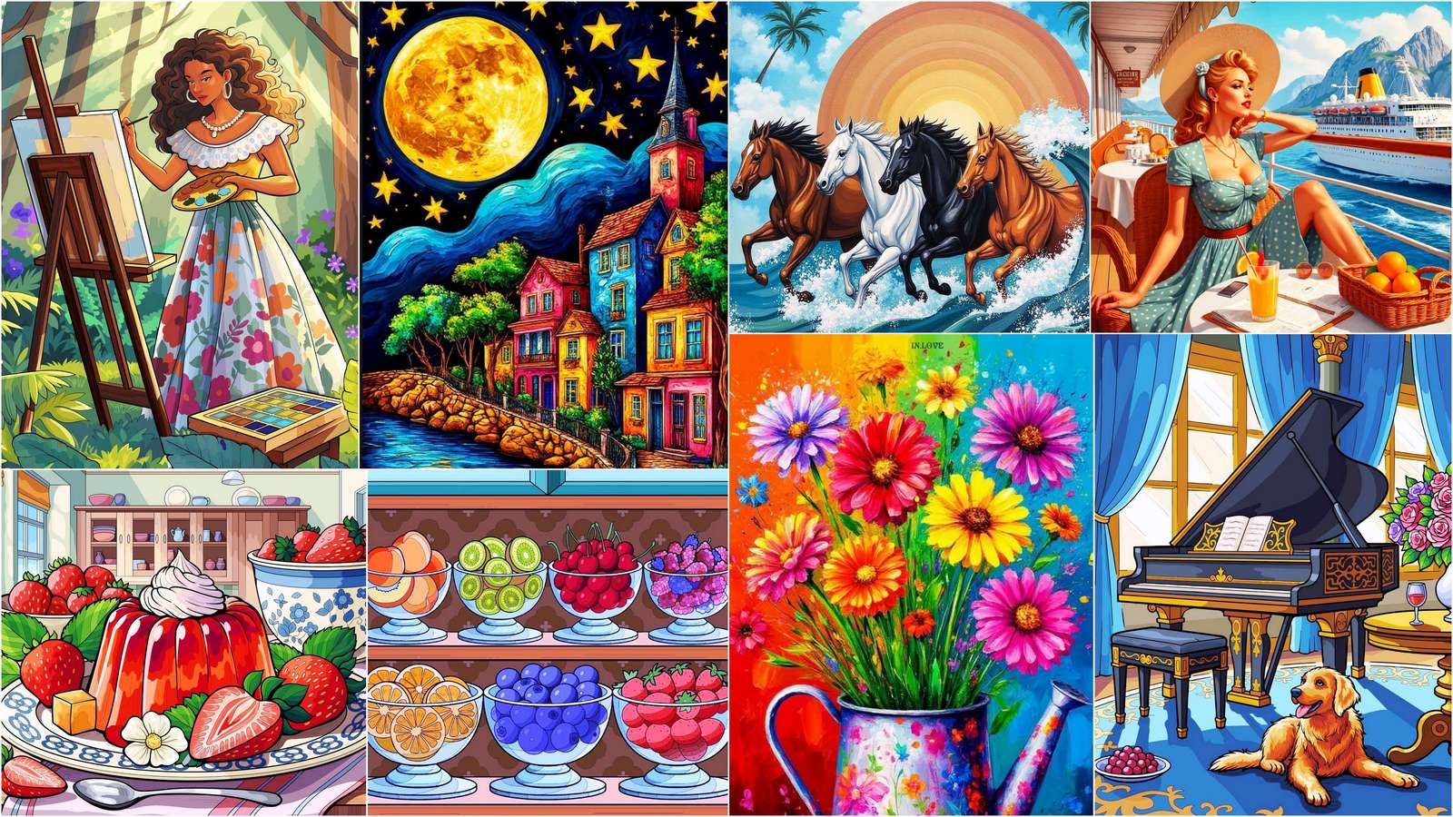 Four horses online puzzle
