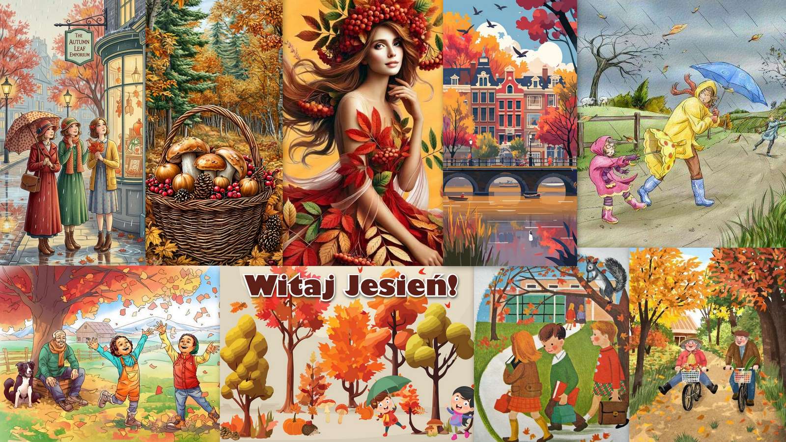 Lady Autumn puzzle online from photo