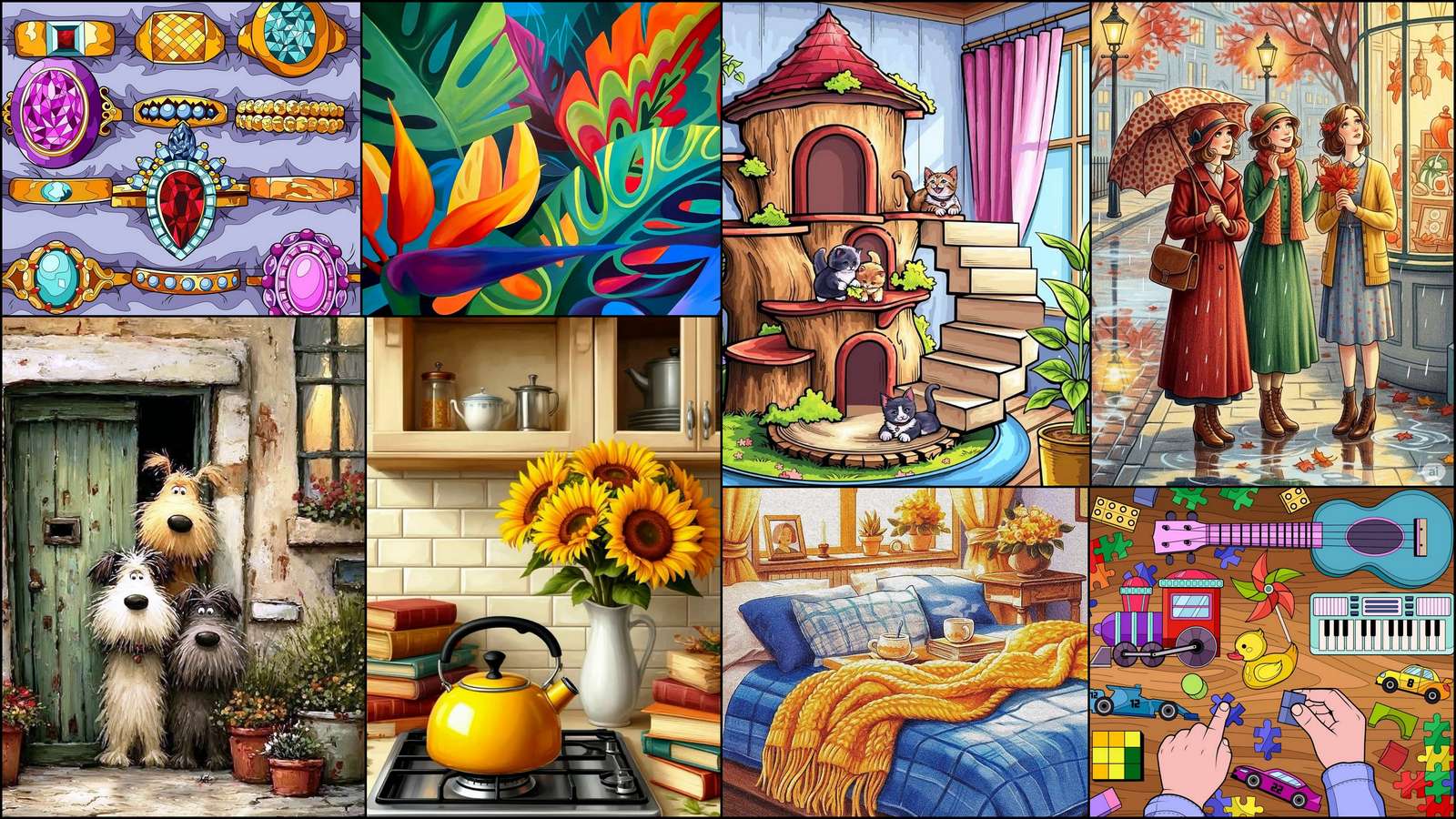 Autumn girls online puzzle