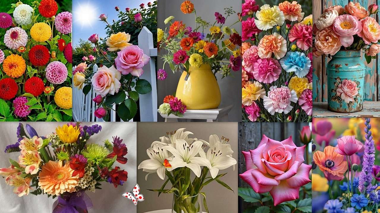 Floral Mix puzzle online from photo