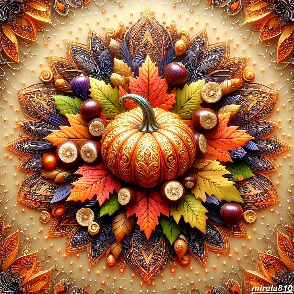 Herbstmandala Online-Puzzle