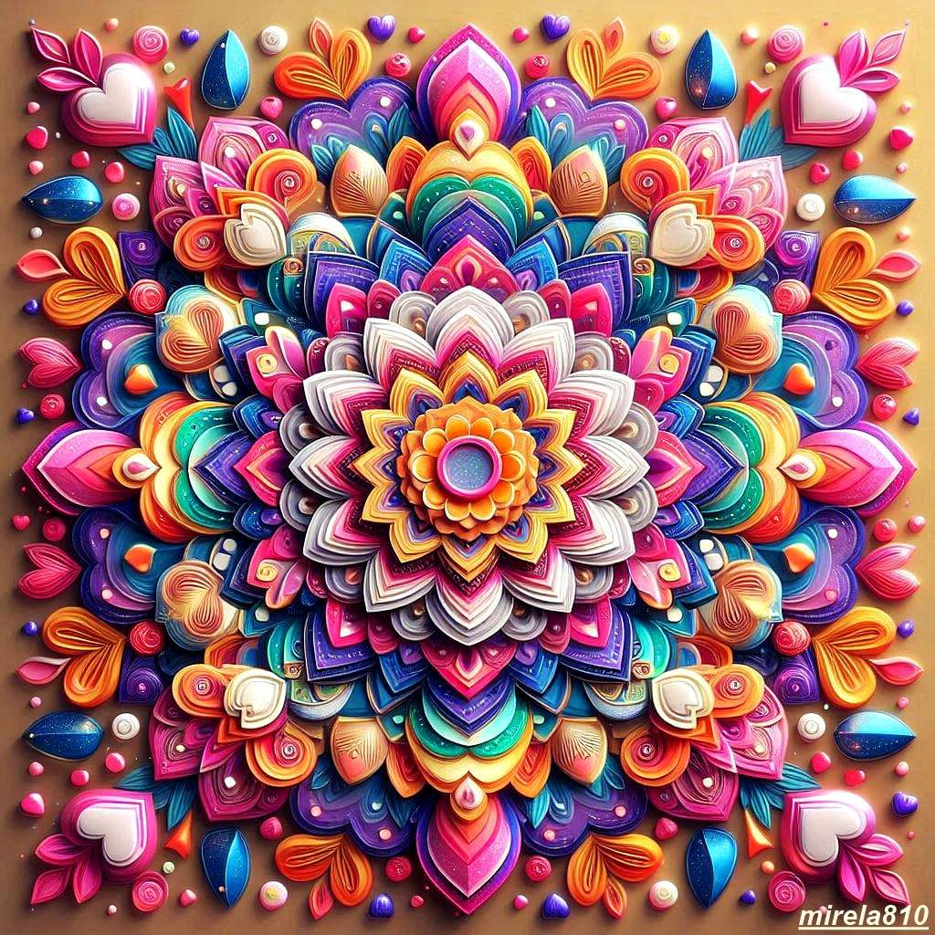 Buntes Mandala Online-Puzzle vom Foto