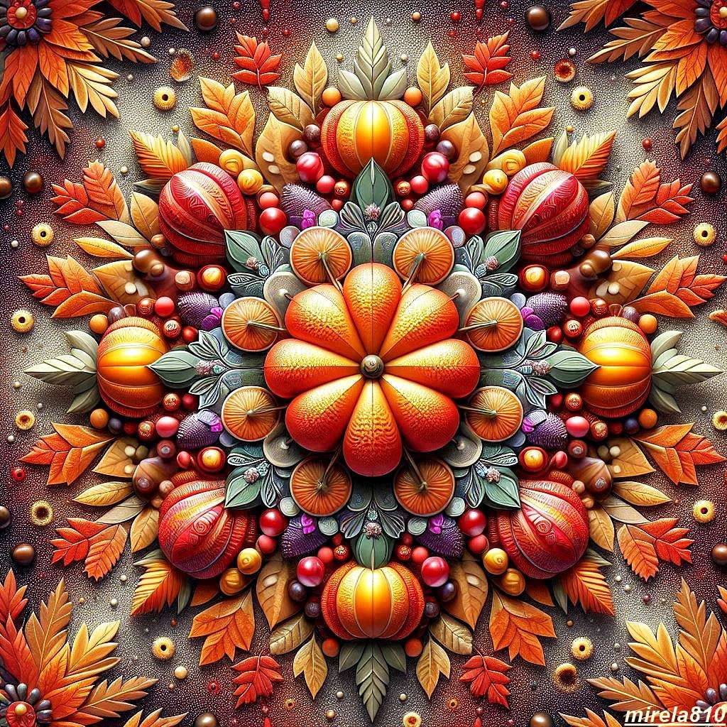 Mandala de outono puzzle online a partir de fotografia