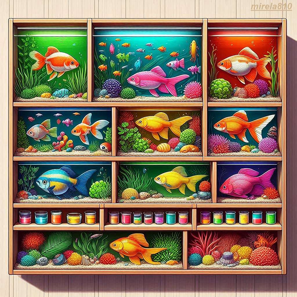 Aquarium with fish puzzle online from photo
