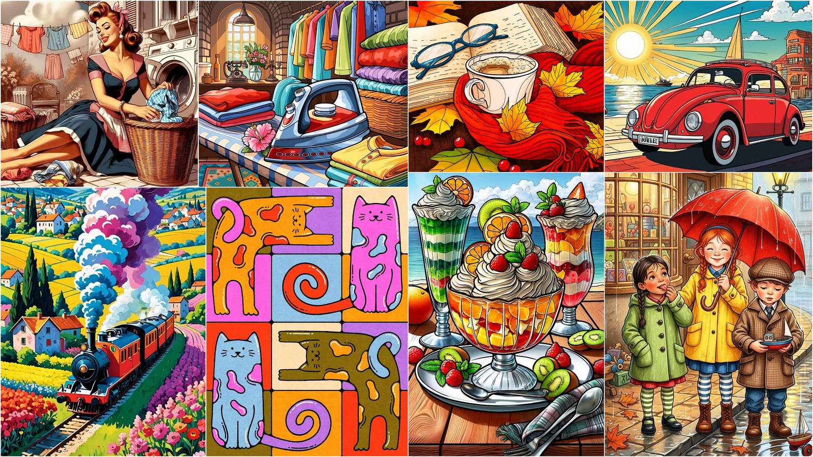 Antike Zug Online-Puzzle