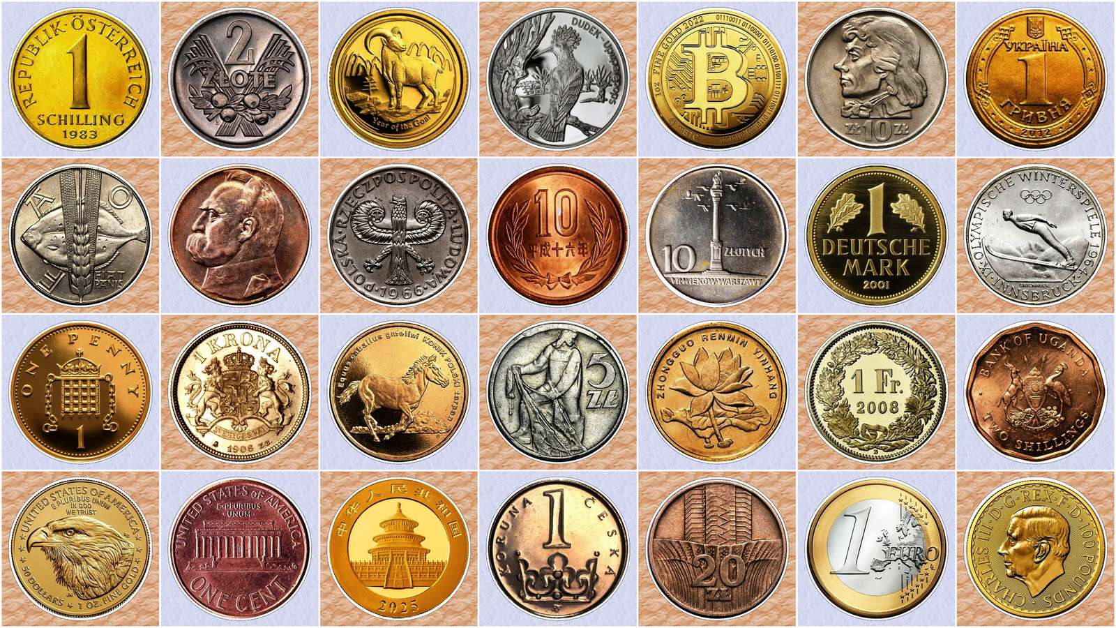Old and new coins online puzzle